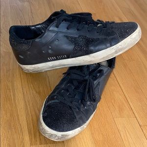 Golden goose sneakers black glitter size 36